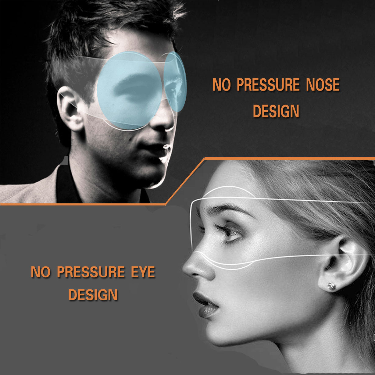 Adjustable 3D Breathable Sleep Eye Mask for Travel