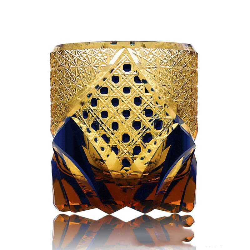 Hand-Carved Crystal Whiskey Glass