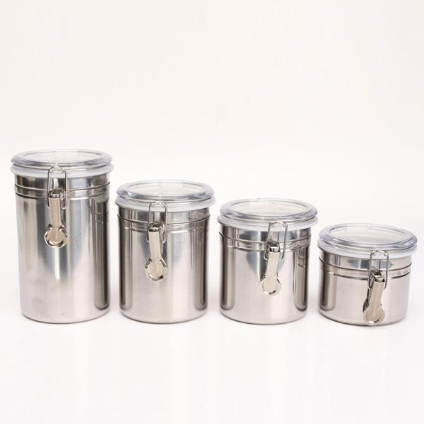 Stainless Steel Coffee Storage Canister with Lid