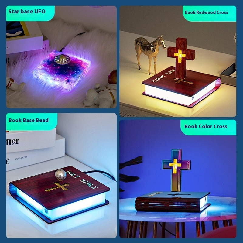 Magnetic Suspension Cross Table Lamp