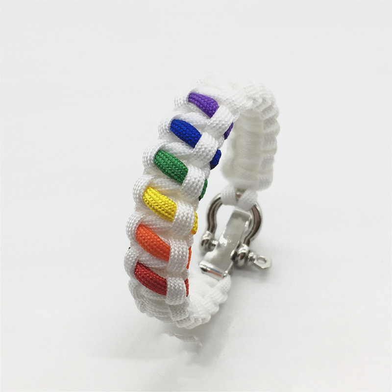 New Seven Core Paracord Survival Bracelet with Alloy Clasp