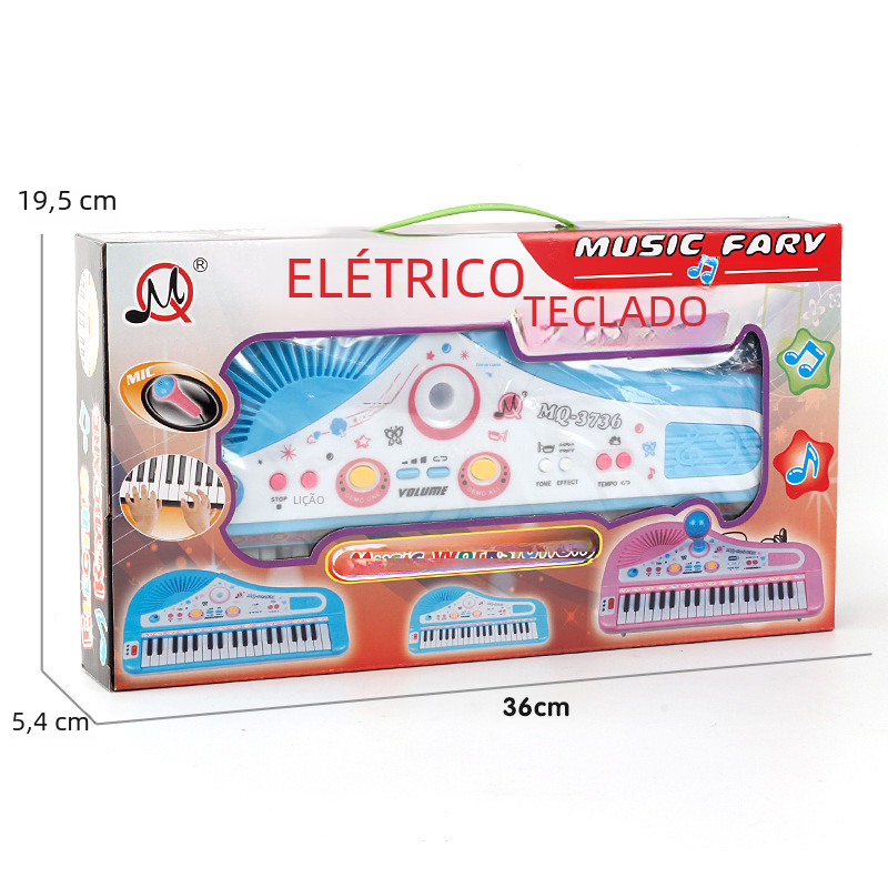 37-Key Electronic Piano Toy with Microphone for Kids