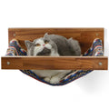 Wall-Mounted Walnut Cat Hammock &amp; Perch