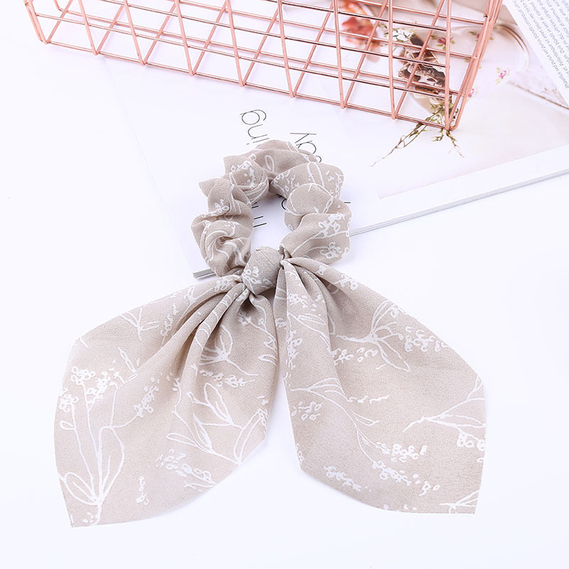 Chiffon Bow Hair Tie for Beach Travel Decoration