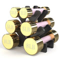 Round Dumbbell Set with Storage Rack and Neoprene Grip