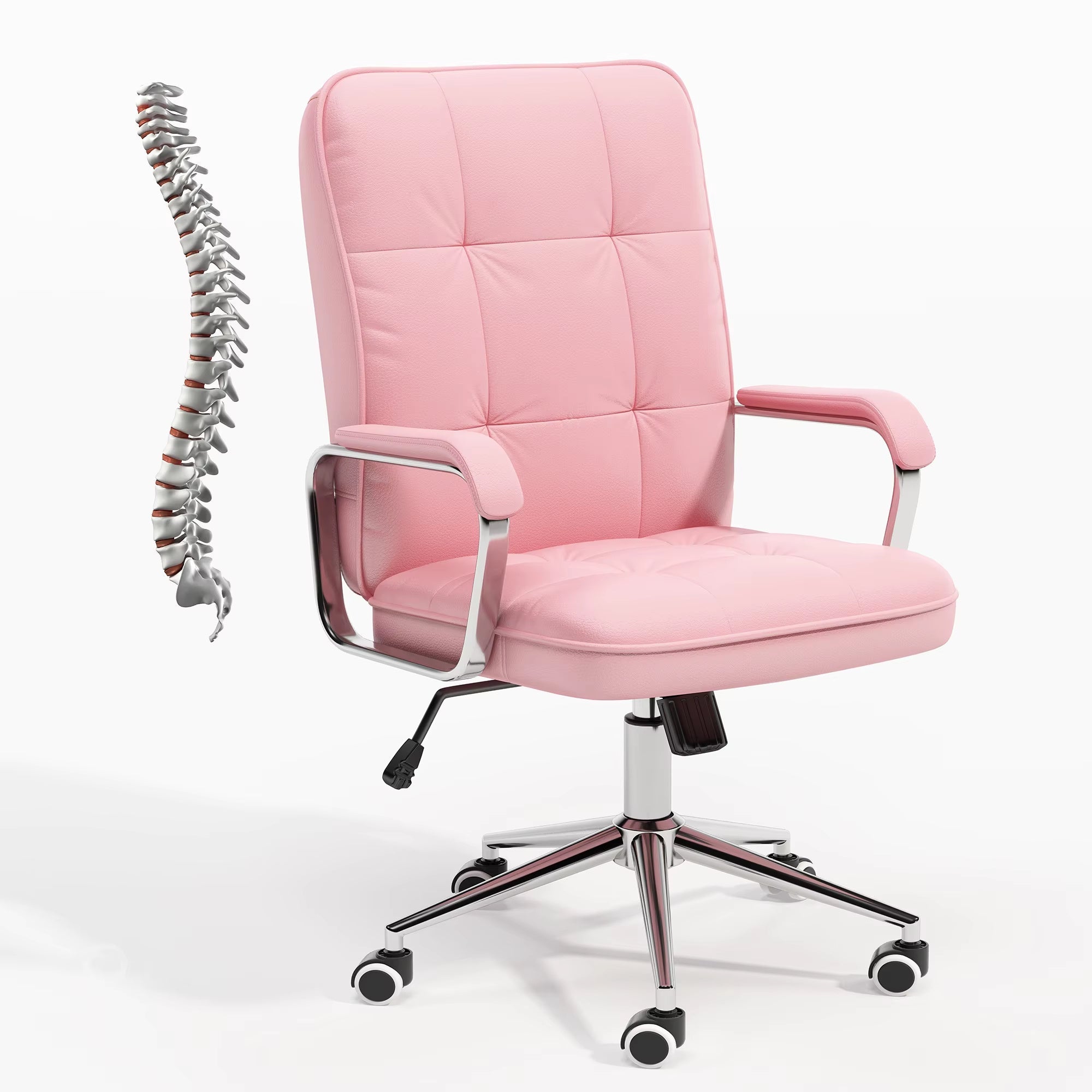 Leather Swivel Lift Office Chair, Executive