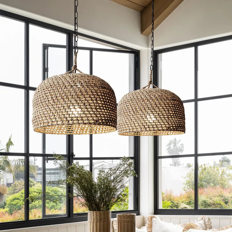 Hemp Rope Woven Bedside Lamp