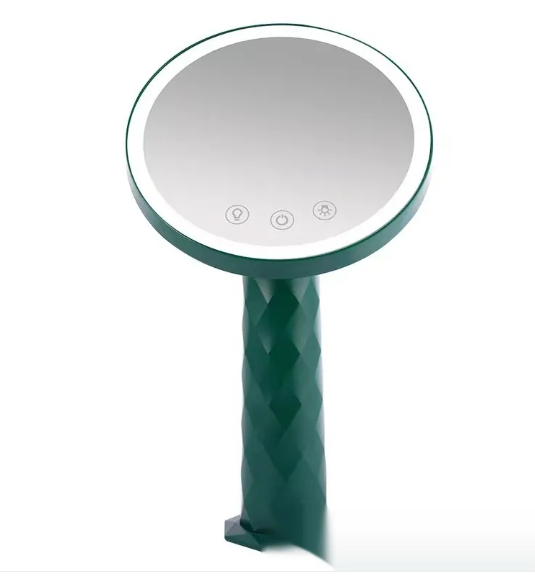 Desk Lamp with Three Fold LED Makeup Mirror