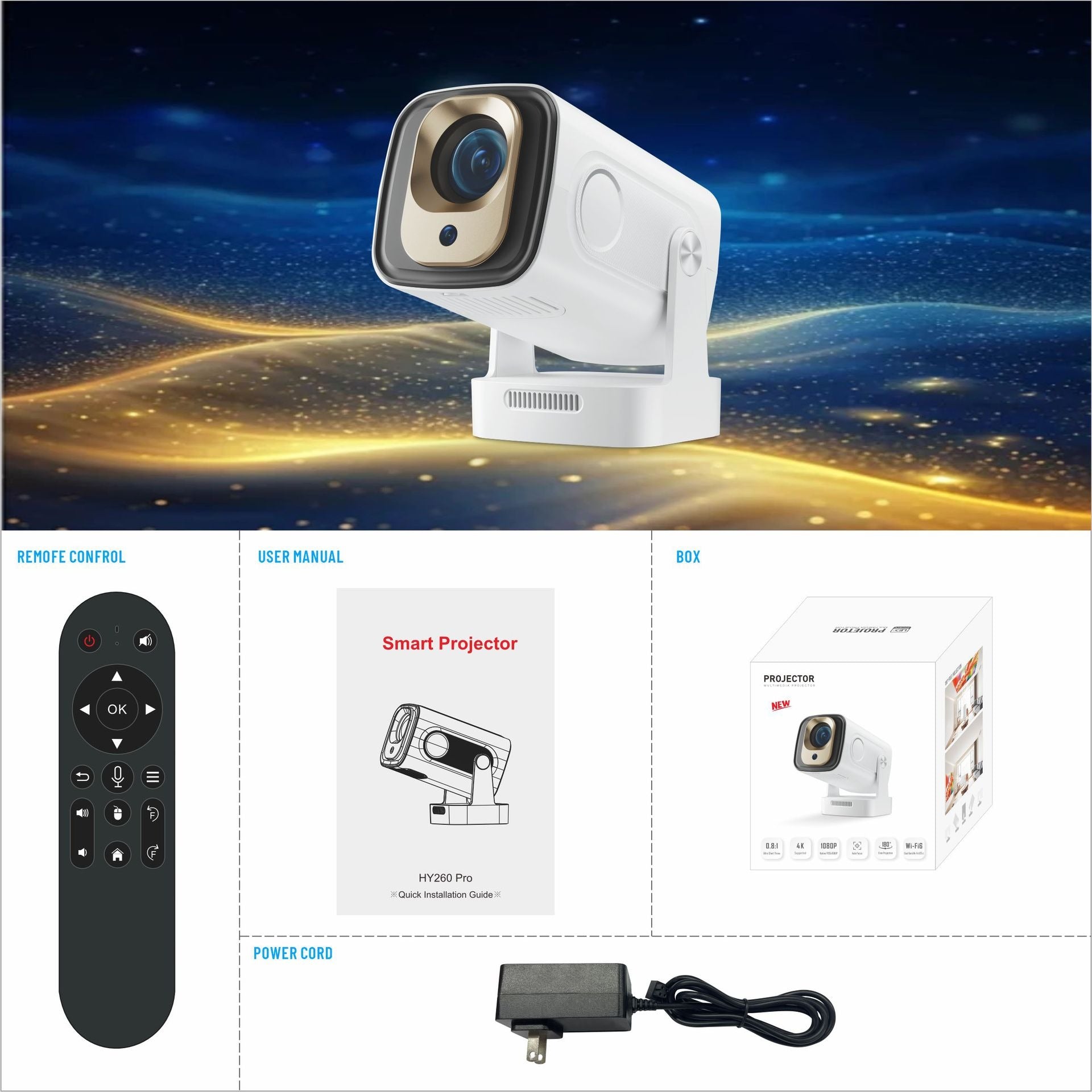 Auto Focus WiFi6 HD Projector