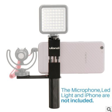 Handle Microphone Photography Light Stand with Phone Holder