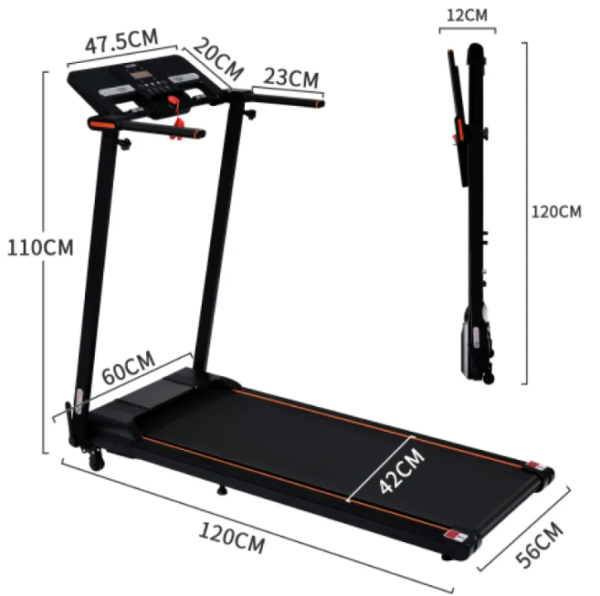 Metal-Frame Home Treadmill