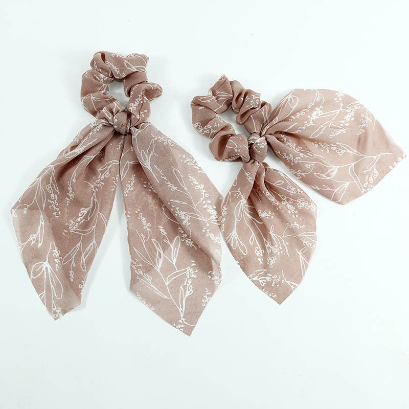 Chiffon Bow Hair Tie for Beach Travel Decoration