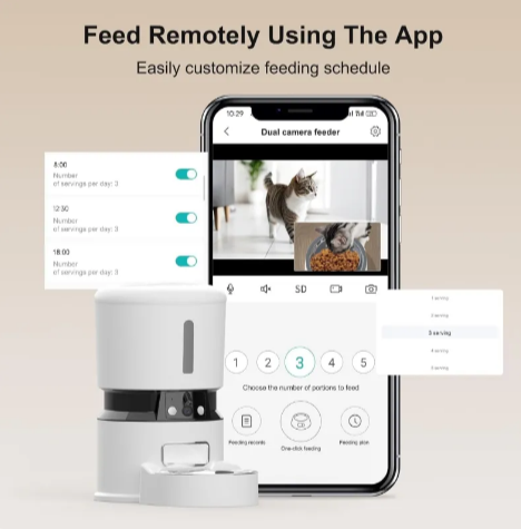 Smart Pet Feeder with 1080P Camera