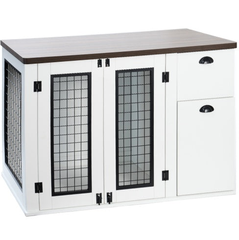Furniture-Style Wooden Dog Crate, Double Door