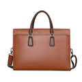 Leather Anti-Theft Briefcase with Combination Lock