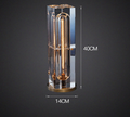 Pure Copper Table Lamp with Crystal Accent