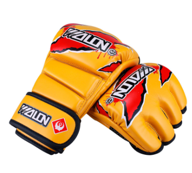 PU Gloves Wulong MMA Training Half-Finger Gloves