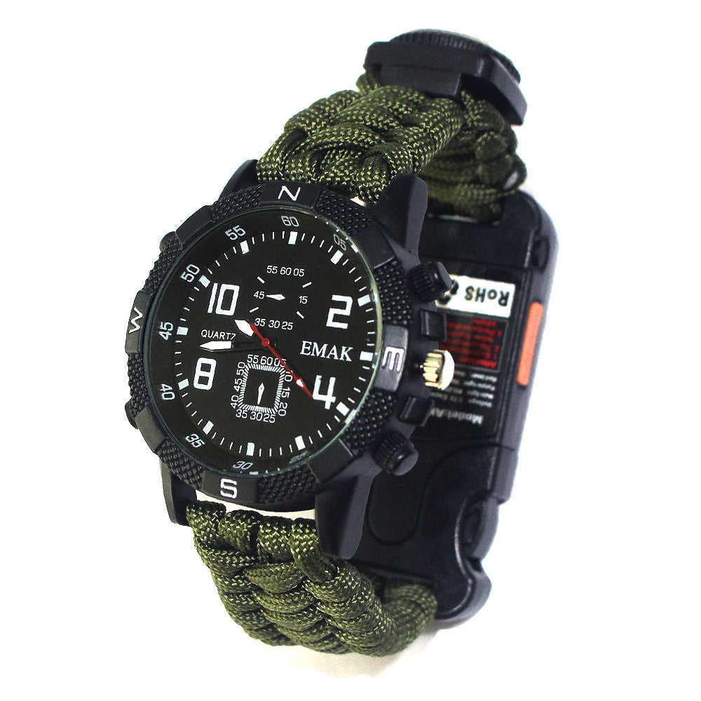 AK17 Outdoor Survival Paracord Watch with Compass