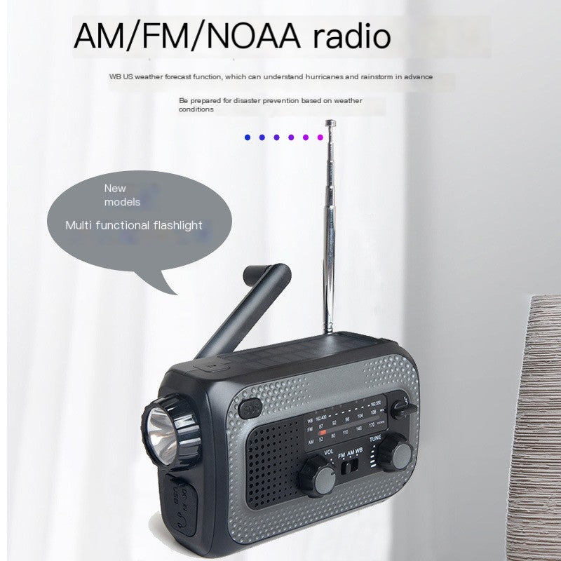 Hand-Crank Emergency Radio with Solar Charging