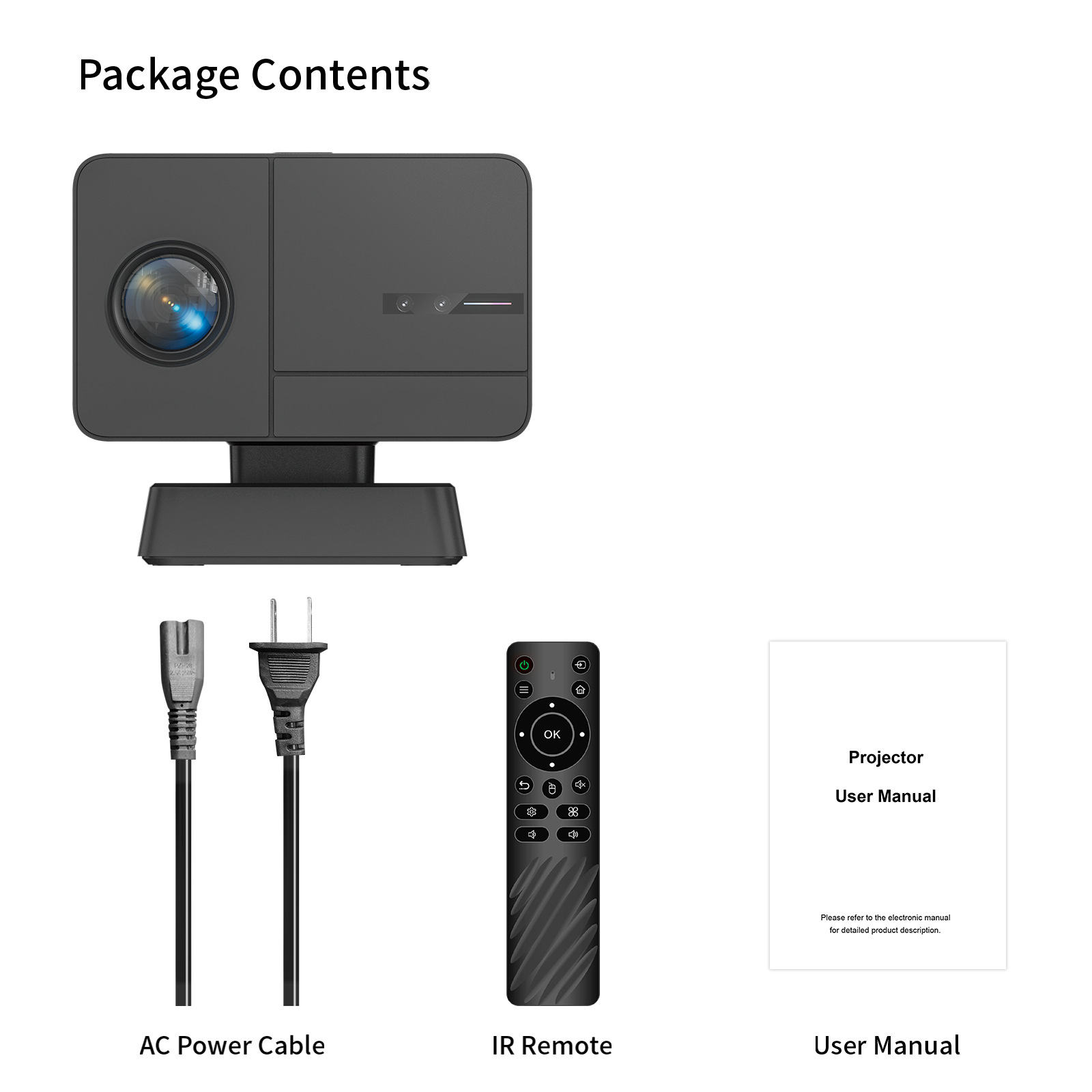 HD Auto Focus Home Living Room Projector