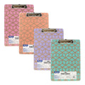 Standard Size Retro Honeycomb Hardboard Clipboard w/ Low Profile Clip