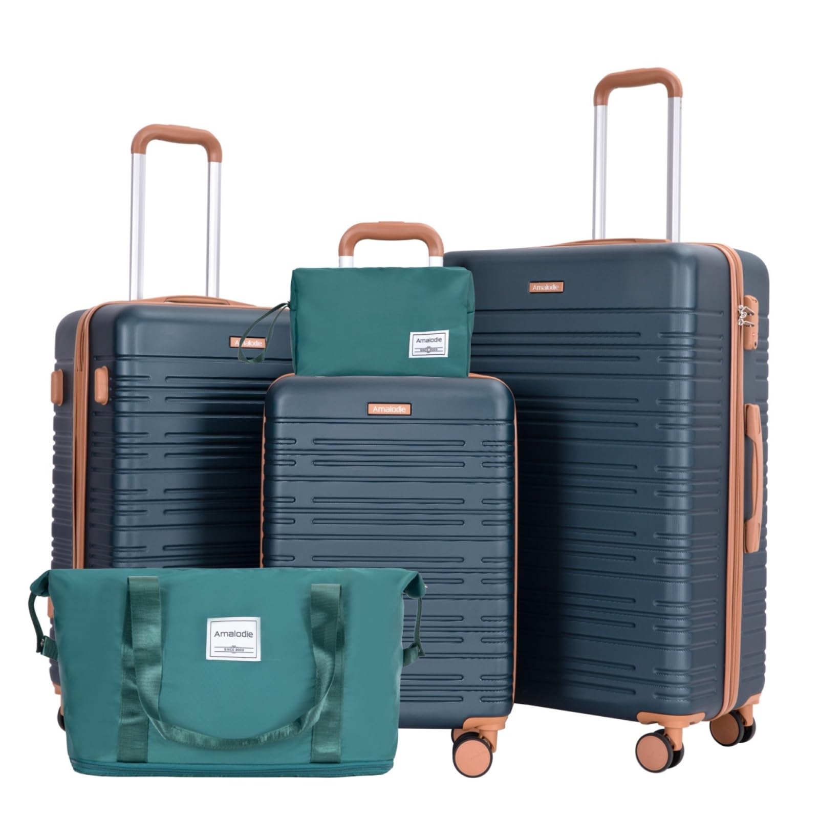 5-Piece Hardside Luggage Set with Waterproof Duffel Bag