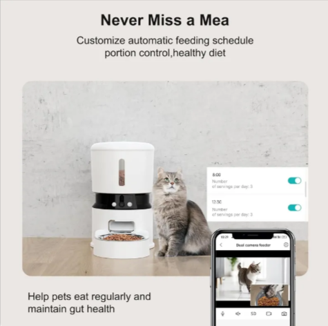 Smart Pet Feeder with 1080P Camera