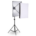 50x70CM Softbox Lighting Kit with 2m Adjustable Tripod and 85W Mushroom Light Bulb
