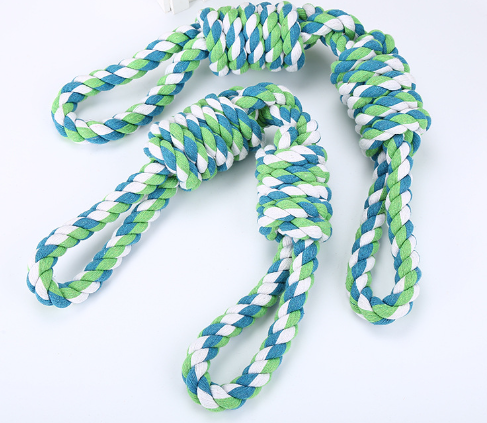 Large Dog Tug Rope Toy with Dual Handles for Chewing