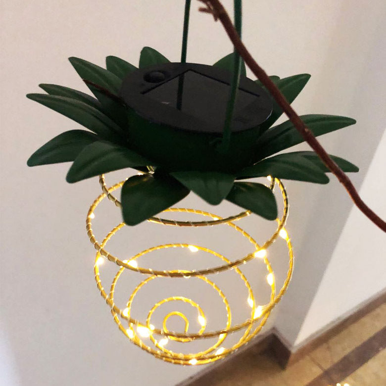 Solar Pineapple Shaped Outdoor Hanging Lantern