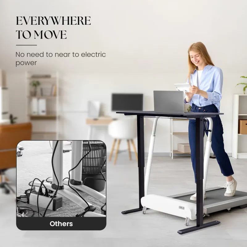 Hand-Crank Height-Adjustable Office Desk
