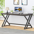 60-Inch Industrial Computer Desk with Metal Frame
