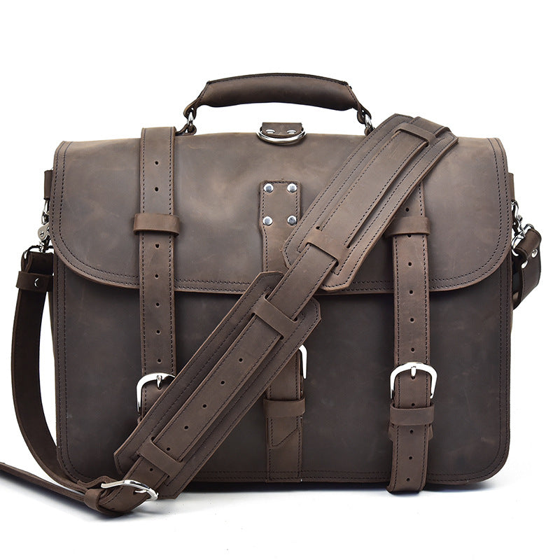 Vintage Crazy Horse Leather Travel Bag