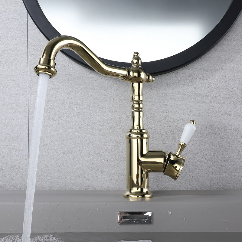Vintage Gold Rotatable Basin Faucet