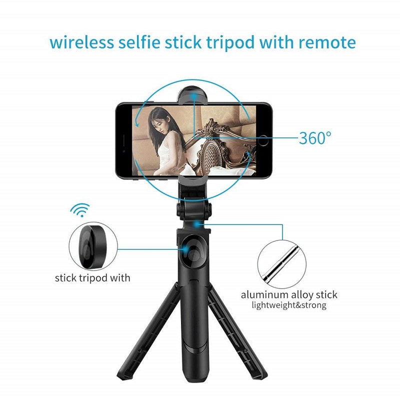 Bluetooth Selfie Stick and Phone Tripod Stand