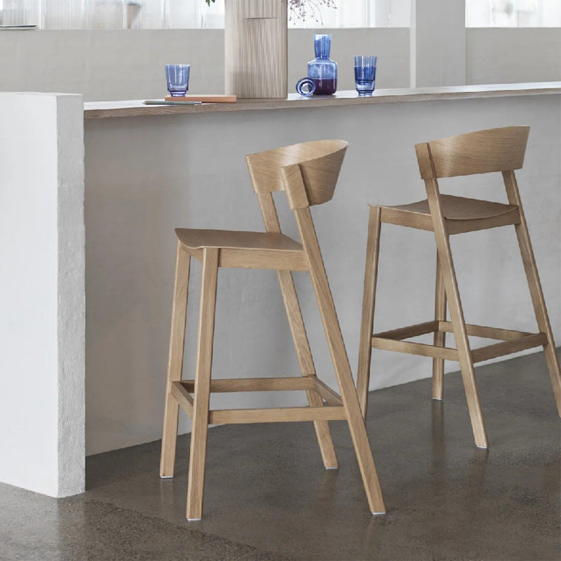 Japanese-Style High Bar Stool