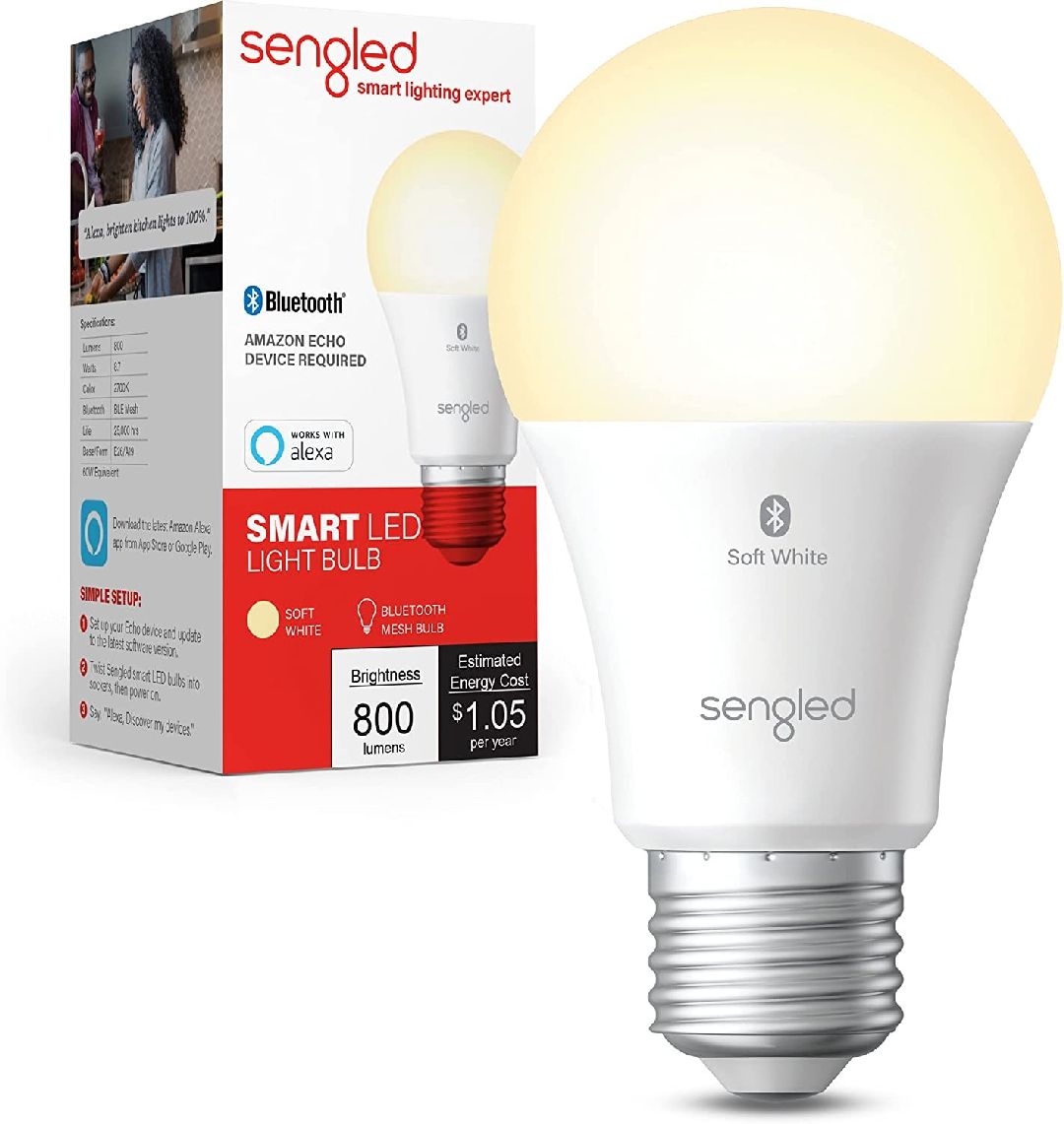 LED Smart Light Bulb Alexa Compatible