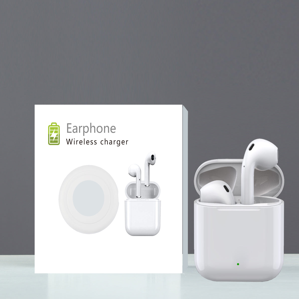Bluetooth Earpods with Wireless Charging Pad