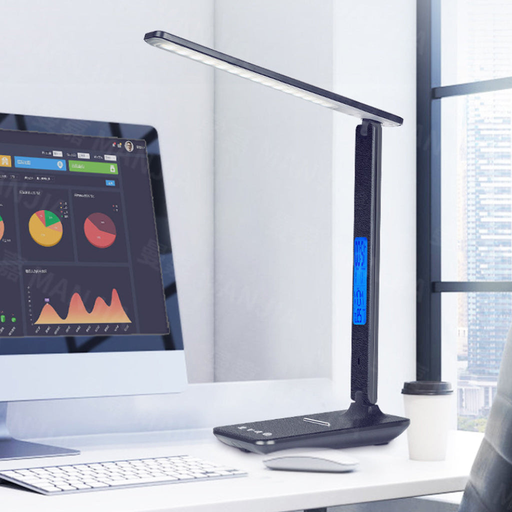 Lamp Plus 3-in-1 Lamp with Phone Charger, Clock and Thermostat