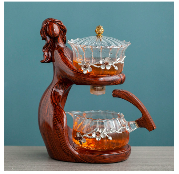 Semi-Automatic Glass Kungfu Tea Set