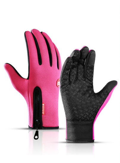 Winter Gloves Touch Screen Riding Motorcycle Waterproof Sports Gloves With Fleece