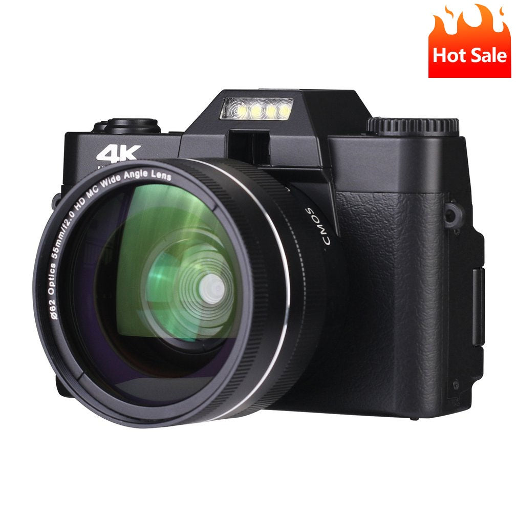 4K HD Digital Camera with 16x Wide-Angle Lens