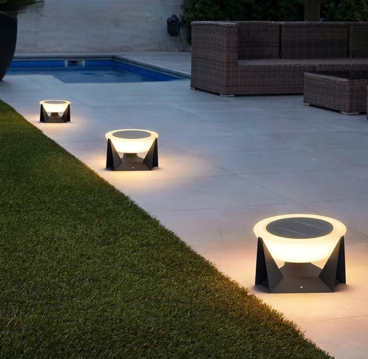 Solar-Powered Outdoor Pillar Lamp