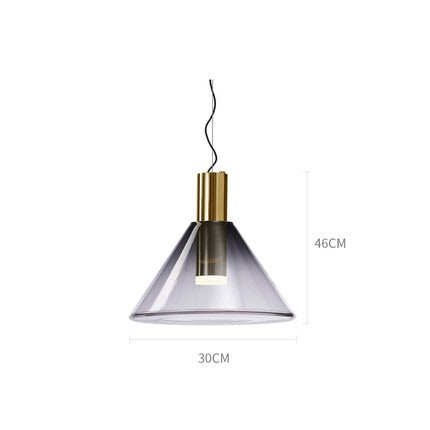 Nordic Geometric Stained Glass Chandelier