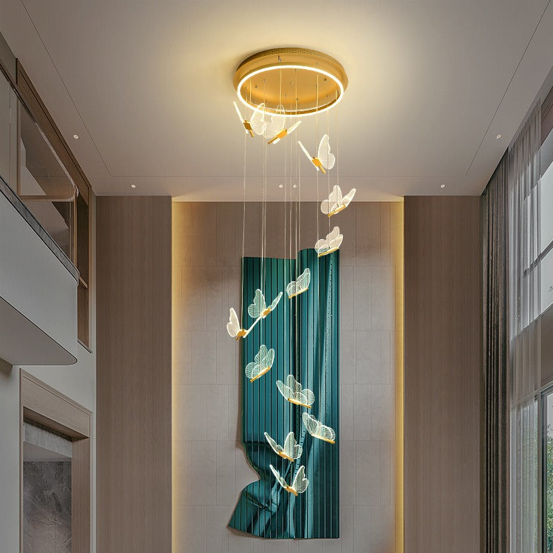 Modern Loft Spiral Chandelier