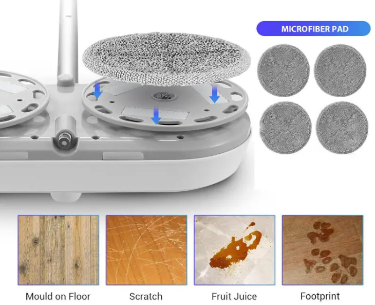 Cordless Double-Head Spin Mop