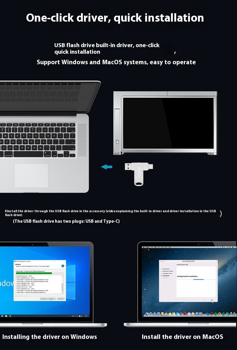 Portable Dual Screen Laptop Monitor