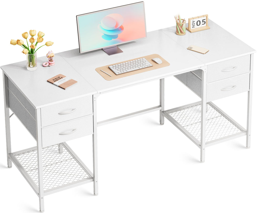 55-Inch Computer Desk with 4 Drawers