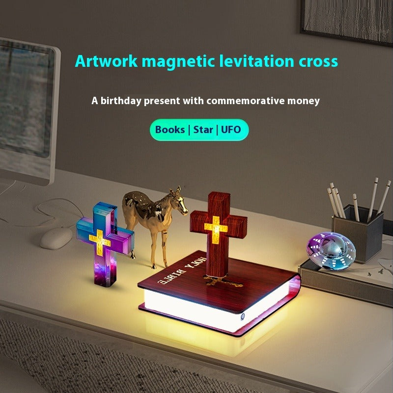 Magnetic Suspension Cross Table Lamp