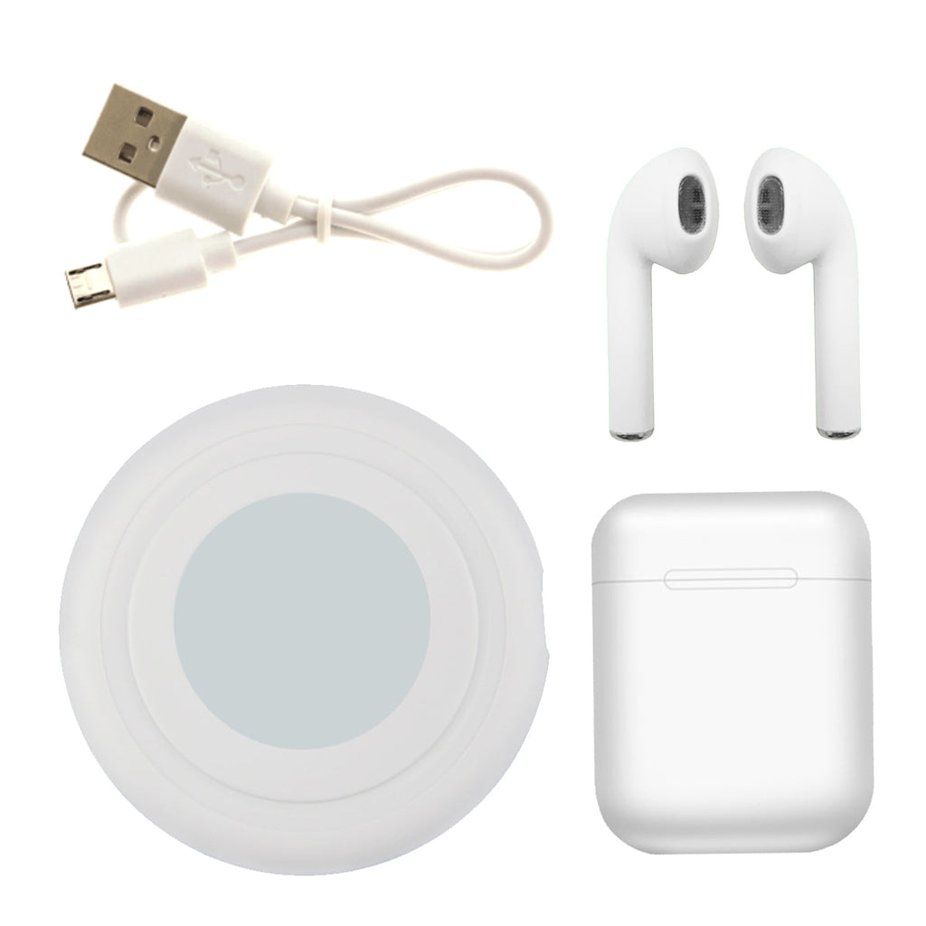 Bluetooth Earpods with Wireless Charging Pad